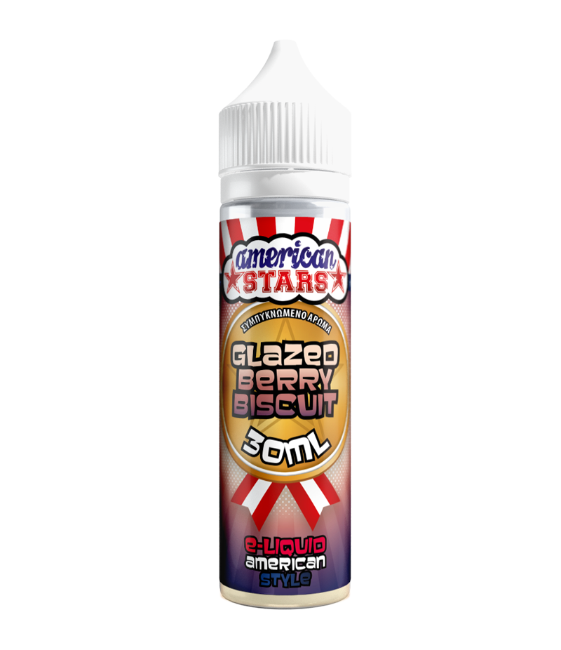 american stars flavour shot glazed berry biscuit