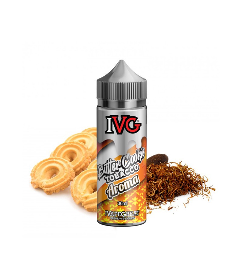 ivg flavour shot butter cookie tobacco 36 120ml